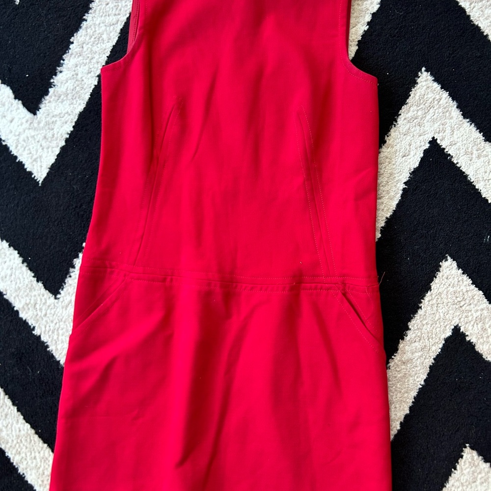LOFT Vibrant red Sleeveless shift dress
